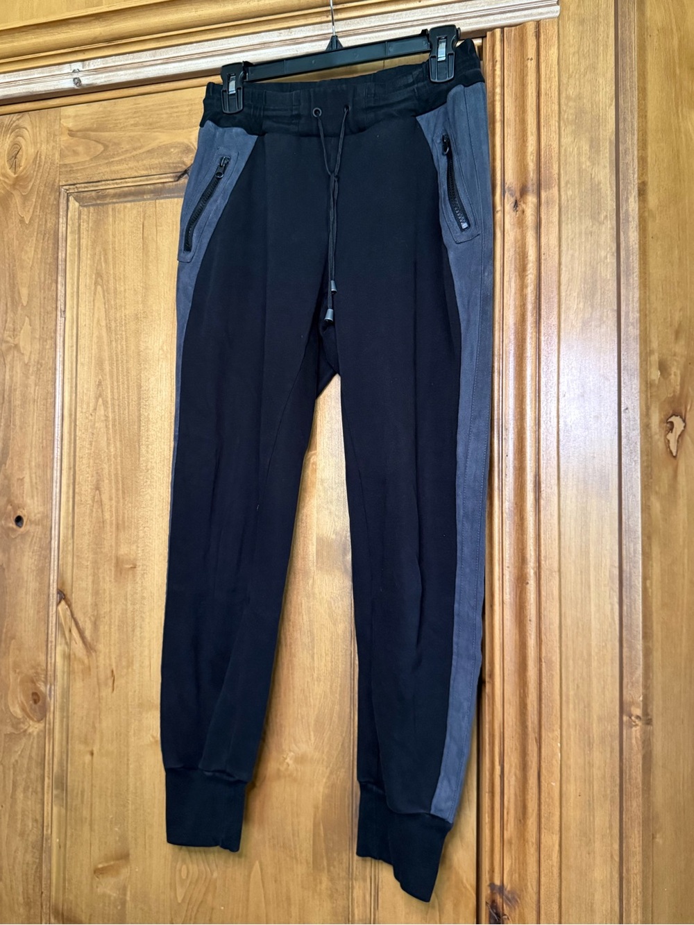 Blanc Noir Sport Black Gray Zip Pocket Jogger Pants Women’s Medium Athleisure
